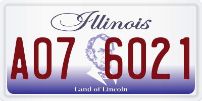 IL license plate A076021