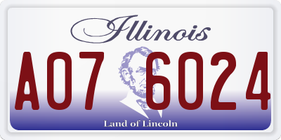 IL license plate A076024