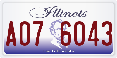 IL license plate A076043