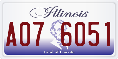 IL license plate A076051