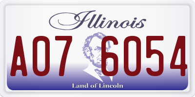 IL license plate A076054