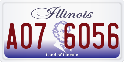 IL license plate A076056