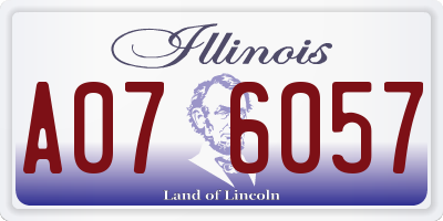 IL license plate A076057