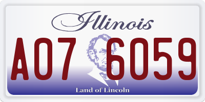 IL license plate A076059