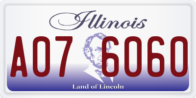 IL license plate A076060