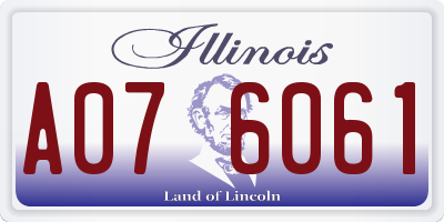 IL license plate A076061