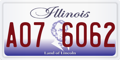 IL license plate A076062