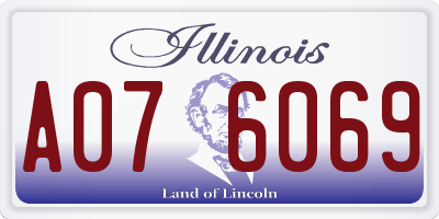 IL license plate A076069