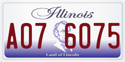 IL license plate A076075