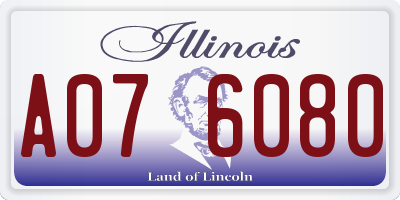IL license plate A076080
