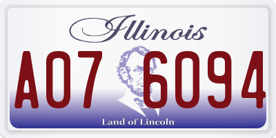 IL license plate A076094