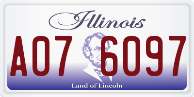 IL license plate A076097