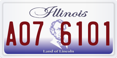 IL license plate A076101