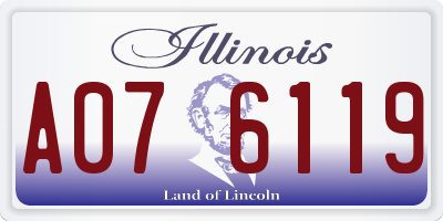 IL license plate A076119