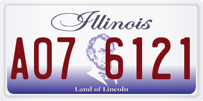 IL license plate A076121