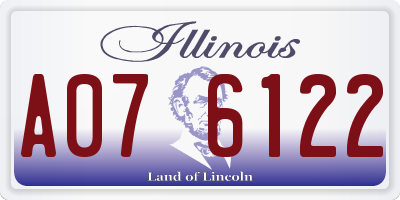 IL license plate A076122
