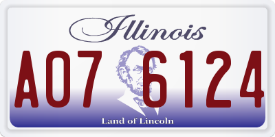 IL license plate A076124