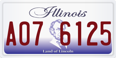IL license plate A076125