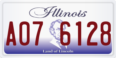IL license plate A076128