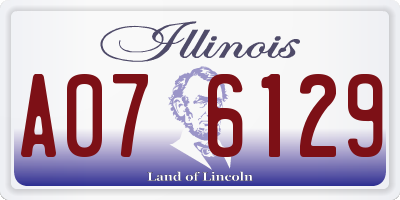 IL license plate A076129