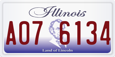 IL license plate A076134