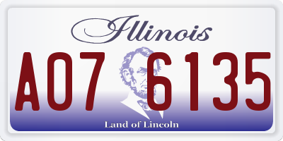 IL license plate A076135
