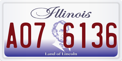 IL license plate A076136