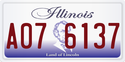 IL license plate A076137