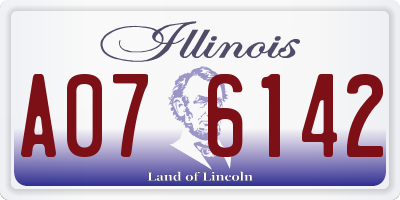 IL license plate A076142