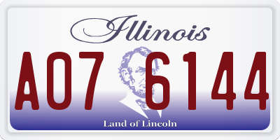 IL license plate A076144