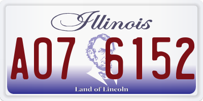 IL license plate A076152