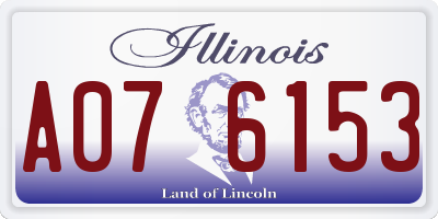 IL license plate A076153