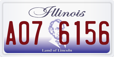 IL license plate A076156