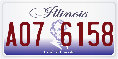 IL license plate A076158