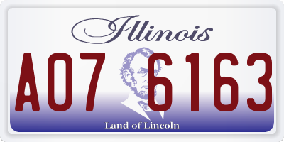 IL license plate A076163