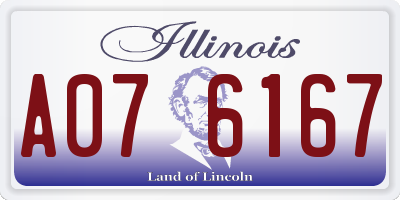 IL license plate A076167