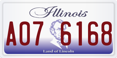 IL license plate A076168