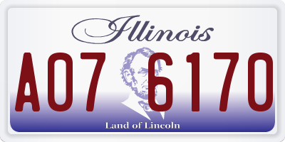 IL license plate A076170
