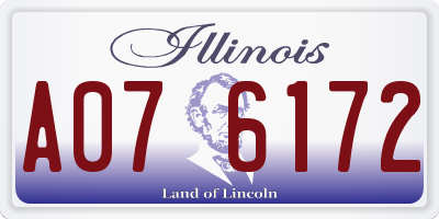 IL license plate A076172
