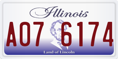 IL license plate A076174
