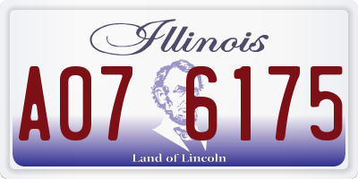 IL license plate A076175