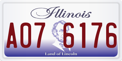 IL license plate A076176
