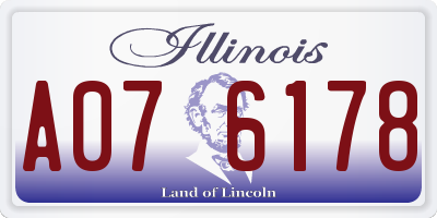 IL license plate A076178