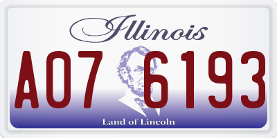 IL license plate A076193