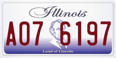IL license plate A076197