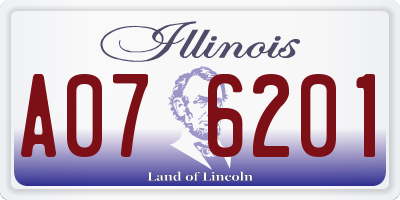IL license plate A076201