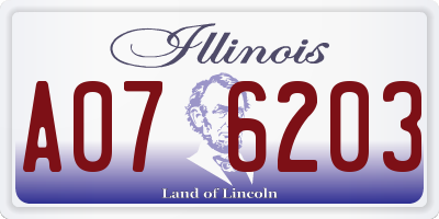IL license plate A076203