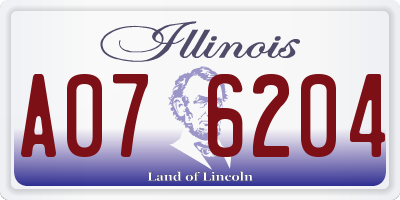 IL license plate A076204