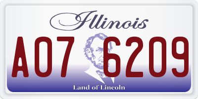 IL license plate A076209