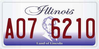 IL license plate A076210